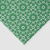 Modern stijlvol wit en groen geometrisch patroon tissuepapier (Detail)