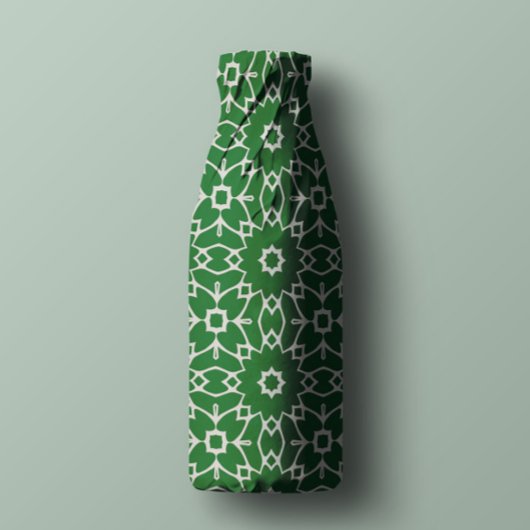 Modern stijlvol wit en groen geometrisch patroon tissuepapier