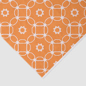 Modern stijlvol wit en Oranje geometrisch patroon Tissuepapier (Detail)