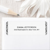 Modern stijlvol wit trendy unieke bloemdamast etiket (Insitu)