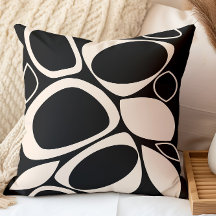 Modern stijlvol zwart crème Abstract patroon