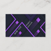 Modern stijlvol zwart geometrisch behang visitekaartje (Voorkant)