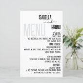 Modern, stijlvol zwart gepersonaliseerd huwelijksm (Staand voorkant)