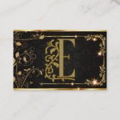 Modern stijlvol, zwart | Gold Professional Visitekaartje (Voorkant)