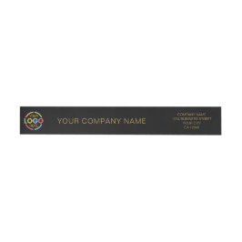Modern Stijlvol Zwart Goud Business Logo Branded