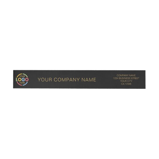 Modern Stijlvol Zwart Goud Business Logo Branded (Individueel)