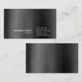 Modern stijlvol, zwart, grijs visitekaartje (Voorkant / Achterkant)