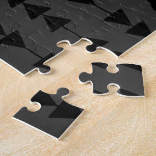 Modern & Stijlvol Zwart Hangende Driehoeken op Smo Legpuzzel