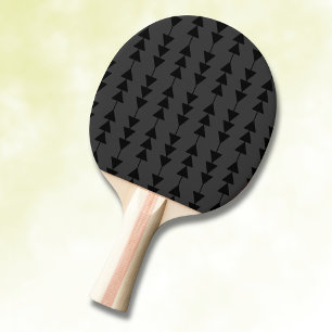 Modern & Stijlvol Zwart Hangende Driehoeken op Smo Tafeltennisbatje