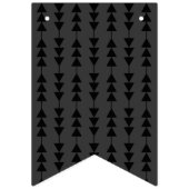 Modern & Stijlvol Zwart Hangende Driehoeken op Smo Vlaggetjes (Tweede vlag)