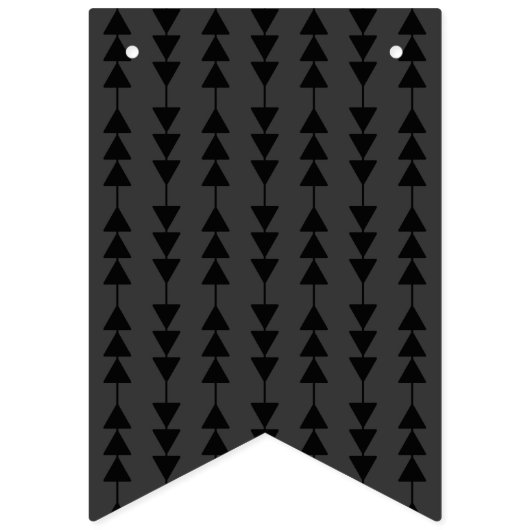 Modern & Stijlvol Zwart Hangende Driehoeken op Smo Vlaggetjes (Eerste vlag)