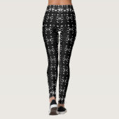 Modern stijlvol zwart patroon op zilver grijs leggings (Achterkant)