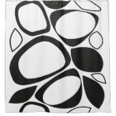Modern stijlvol zwart wit Abstract patroon Douchegordijn (Voorkant)