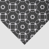 Modern stijlvol zwart-wit geometrisch patroon tissuepapier (Detail)