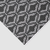 Modern stijlvol zwart-wit geometrisch patroon tissuepapier (Detail)