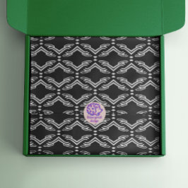 Modern stijlvol zwart-wit geometrisch patroon tissuepapier