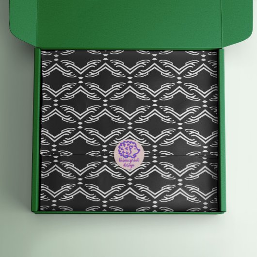 Modern stijlvol zwart-wit geometrisch patroon tissuepapier