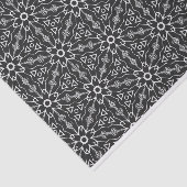 Modern stijlvol zwart-wit geometrisch patroon tissuepapier (Detail)