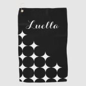 Modern Stijlvol  Zwart & Wit Golfhanddoek (Voorkant)