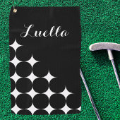Modern Stijlvol  Zwart & Wit Golfhanddoek