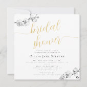 Modern stijlvol zwart wit orchidee Vrijgezellenfee Kaart (Voorkant)