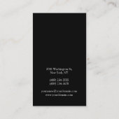 Modern stijlvol zwart-wit Professional Visitekaartje (Achterkant)