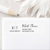 Modern Stijlvol Zwart Wit, Professioneel Bedrijf Etiket (Insitu)