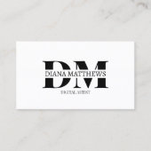 Modern stijlvol zwart wit, professionele foto visitekaartje (Voorkant)