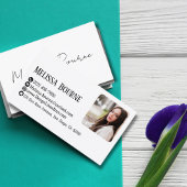 Modern stijlvol zwart wit, professionele foto visitekaartje