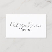 Modern stijlvol zwart wit, professionele QR-code Visitekaartje (Voorkant)