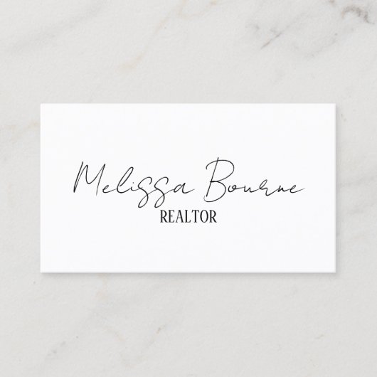 Modern stijlvol zwart wit, professionele QR-code Visitekaartje (Voorkant)