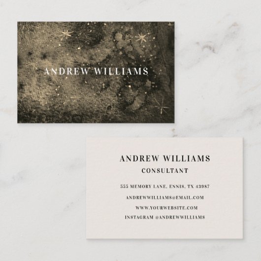 Modern stijlvol zwart-wit visitekaartje (Voorkant / Achterkant)