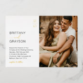 Modern Stijlvolle 2 Uitnodiging tot Folie van de F (Voorkant)