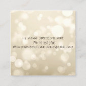 Modern Stijlvolle Bokeh Geometric, Striped Vierkante Visitekaartje (Achterkant)