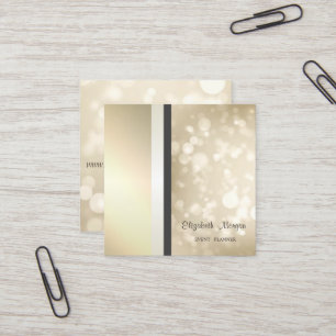 Modern Stijlvolle Bokeh Geometric, Striped Vierkante Visitekaartje