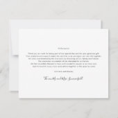 Modern Stijlvolle bruiloft 3 foto's Dank u Notitiekaartje (Achterkant)