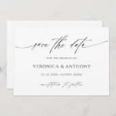 Modern stijlvolle foto van script opslaan Datum ka Save The Date (Voorkant / Achterkant)