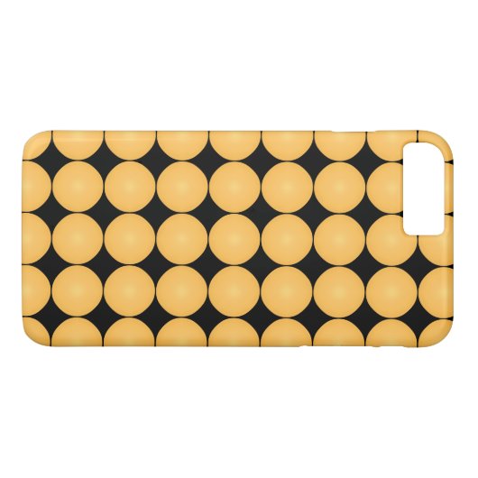 Modern stijlvolle gele pokadot Case-Mate iPhone case (Achterkant (Horizontaal))