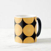 Modern stijlvolle gele pokadot magische mok (Voorkant rechts)