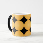 Modern stijlvolle gele pokadot magische mok (Voorkant links)