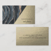 Modern stijlvolle gouden zwarte marmer, geometrisc visitekaartje (Voorkant / Achterkant)