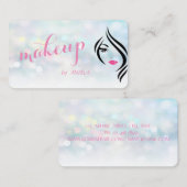 Modern stijlvolle, kleurrijke Bokeh, Face Silhouet Visitekaartje (Voorkant / Achterkant)