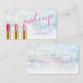 Modern stijlvolle, kleurrijke bokeh, lipstick visitekaartje (Voorkant / Achterkant)