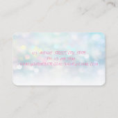 Modern stijlvolle, kleurrijke bokeh, lipstick visitekaartje (Achterkant)