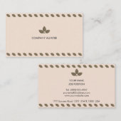 Modern stijlvolle Laurel leest op Beige Visitekaartje (Voorkant / Achterkant)