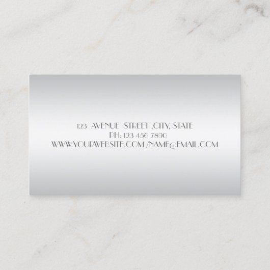 Modern stijlvolle professional, make-up, Lotus Visitekaartje (Achterkant)