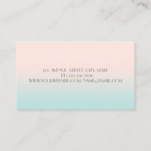 Modern stijlvolle professional, oog, lip visitekaartje (Achterkant)