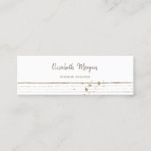 Modern stijlvolle professional, wit, strepes mini visitekaartje (Voorkant)