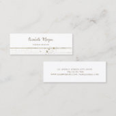 Modern stijlvolle professional, wit, strepes mini visitekaartje (Voorkant / Achterkant)