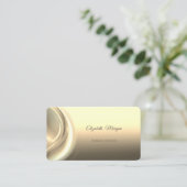 Modern stijlvolle professional, zwart, goud visitekaartje (Staand voorkant)